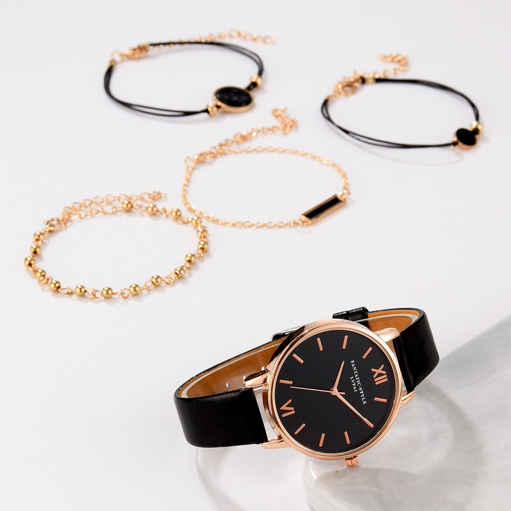 Kit montre femme avec 4 bracelets