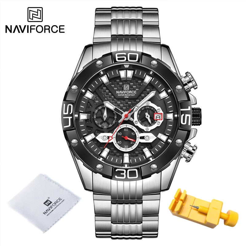 Montre en acier NaviForce pour homme