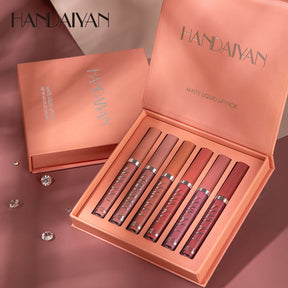 Kit de rouge à lèvres Handaiyan Matte Sexy Lips + boîte exclusive en édition limitée - (PAYEZ 3, OBTENEZ 6)